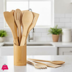 Bamboo Wood Cooking Spoon Set of 7