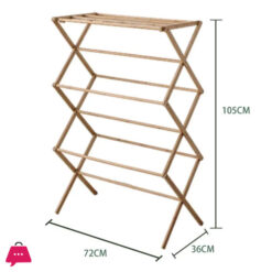 Bamboo Wood X Shaped Towel Drying Clothes Drying Rack