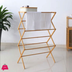 Bamboo Wood X Shaped Towel Drying Clothes Drying Rack