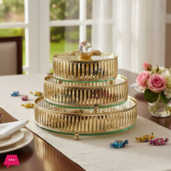 Luxury 3-Piece Golden Bonbonniere Set