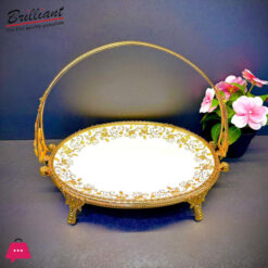 BRILLIANT Royal Bloom Deep Serving Platter with Handle BR5035 – 24x36x28cm