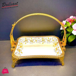 BRILLIANT Royal Bloom Serving Platter with Handle BR5031 – 18x25x23cm