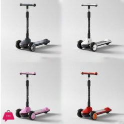 Childrens Scooter For Ages 3-12 Flashing Foldable Anti Tipping Gliding