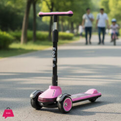 Childrens Scooter for Ages 3-12 Flashing Foldable Anti Tipping Gliding