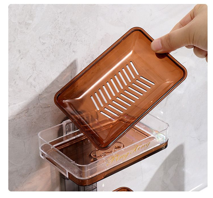 Creative Wall-Mounted Bathroom Soap Dish (No Drilling Required)