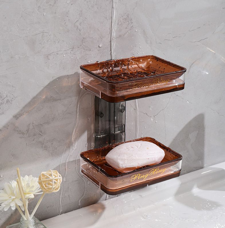 Creative Wall-Mounted Bathroom Soap Dish (No Drilling Required)