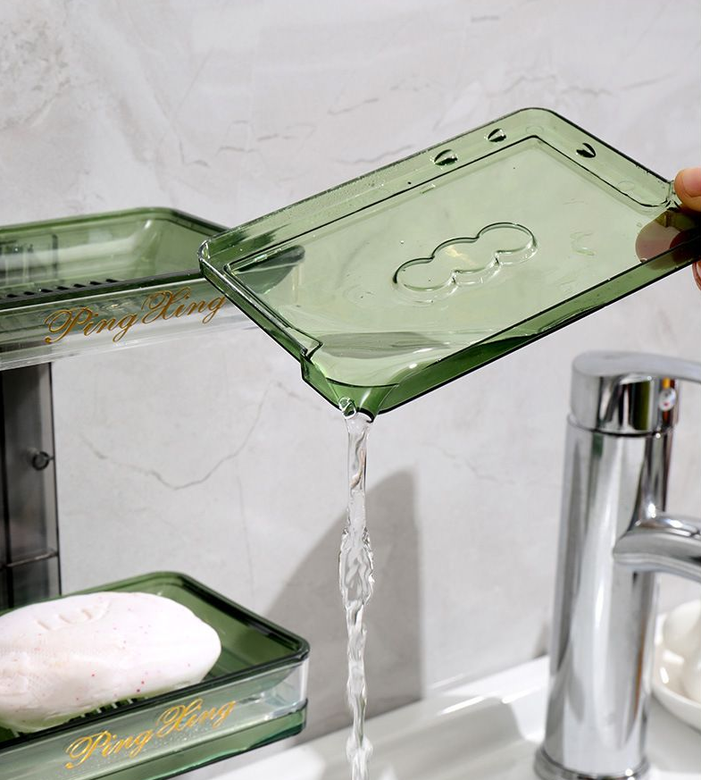 Creative Wall-Mounted Bathroom Soap Dish (No Drilling Required)