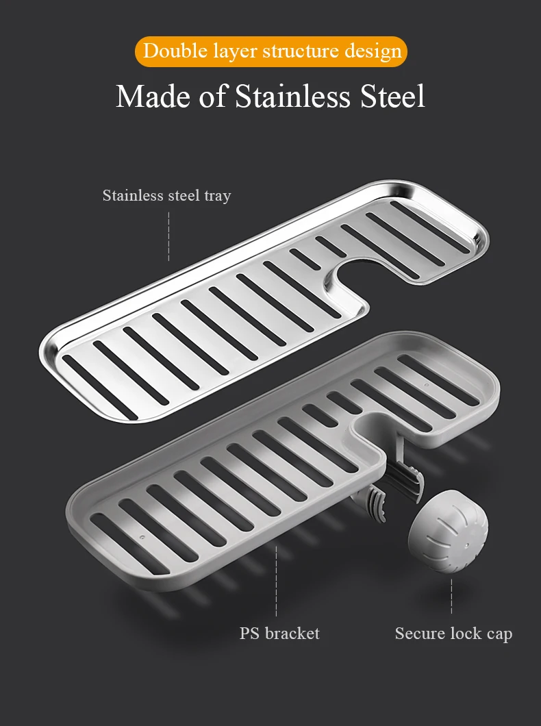 Ecoco Kitchen Faucet Drain Rack Sink Draining Basket 13 Ecoco Kitchen Faucet Drain Rack Sink Draining Basket