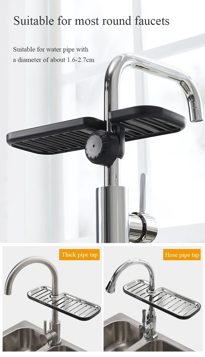 Ecoco Kitchen Faucet Drain Rack Sink Draining Basket 15 Ecoco Kitchen Faucet Drain Rack Sink Draining Basket