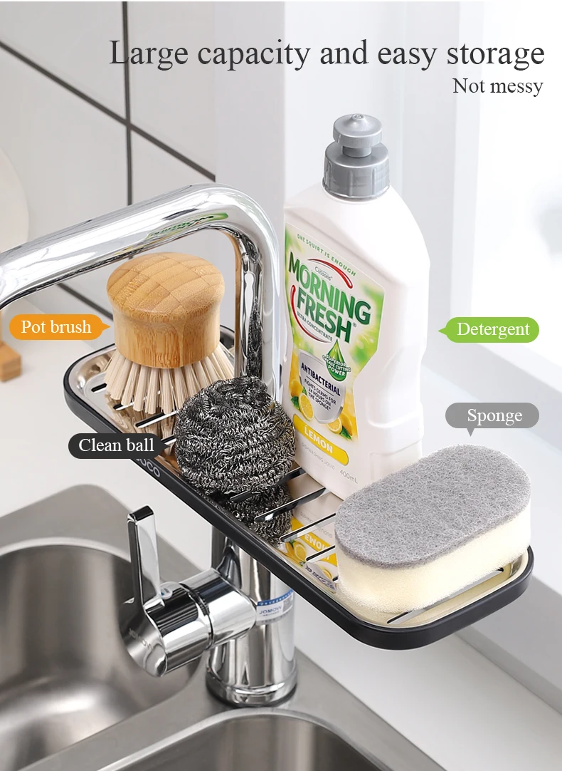 Ecoco Kitchen Faucet Drain Rack Sink Draining Basket 17 Ecoco Kitchen Faucet Drain Rack Sink Draining Basket