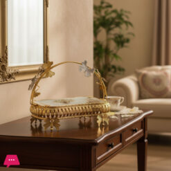 Elegant Golden Butterfly Decorative Serving Platter