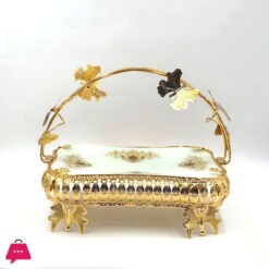 Elegant Golden Butterfly Decorative Serving Platter