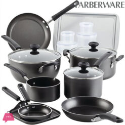 Farberware Cookstart Non-Stick Pots and Pans Set Induction Safe Cookware Set 20-Piece