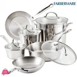 Farberware Millennium Stainless Steel Cookware Pots and Pans Set 10 Pcs Induction Cookware Set