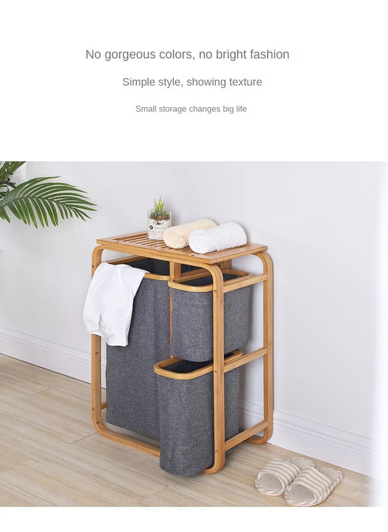 Foldable Dirty Laundry Basket Waterproof Bamboo Organizer Bucket Clothing Children Toy Large Capacity Storage Home