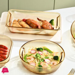 Heat Resistant Basics Clear Oblong Glass Baking Dishes Dish Pan Tray Plate