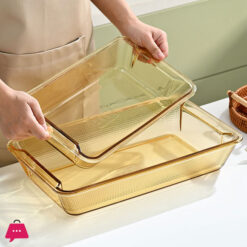 Heat Resistant Basics Clear Oblong Glass Baking Dishes Dish Pan Tray Plate