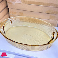 Heat Resistant Basics Clear Oblong Glass Baking Dishes Dish Pan Tray Plate