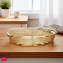 Heat Resistant Basics Clear Oblong Glass Baking Dishes Dish Pan Tray Plate