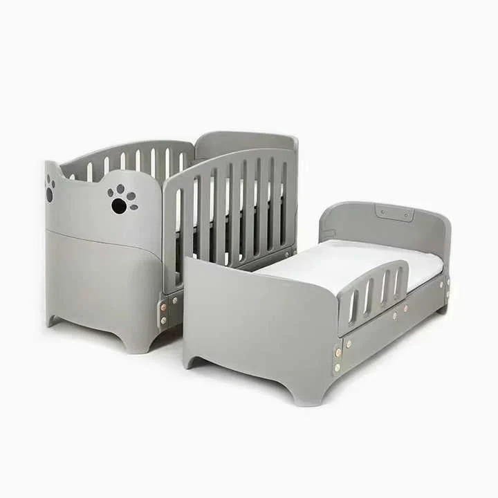 Infantes Baby Fiber &Amp; Wooden Cot Grey