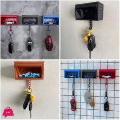 Key Holder for Wall Car Garage Key Holder with Opening Door Car Garage with Open