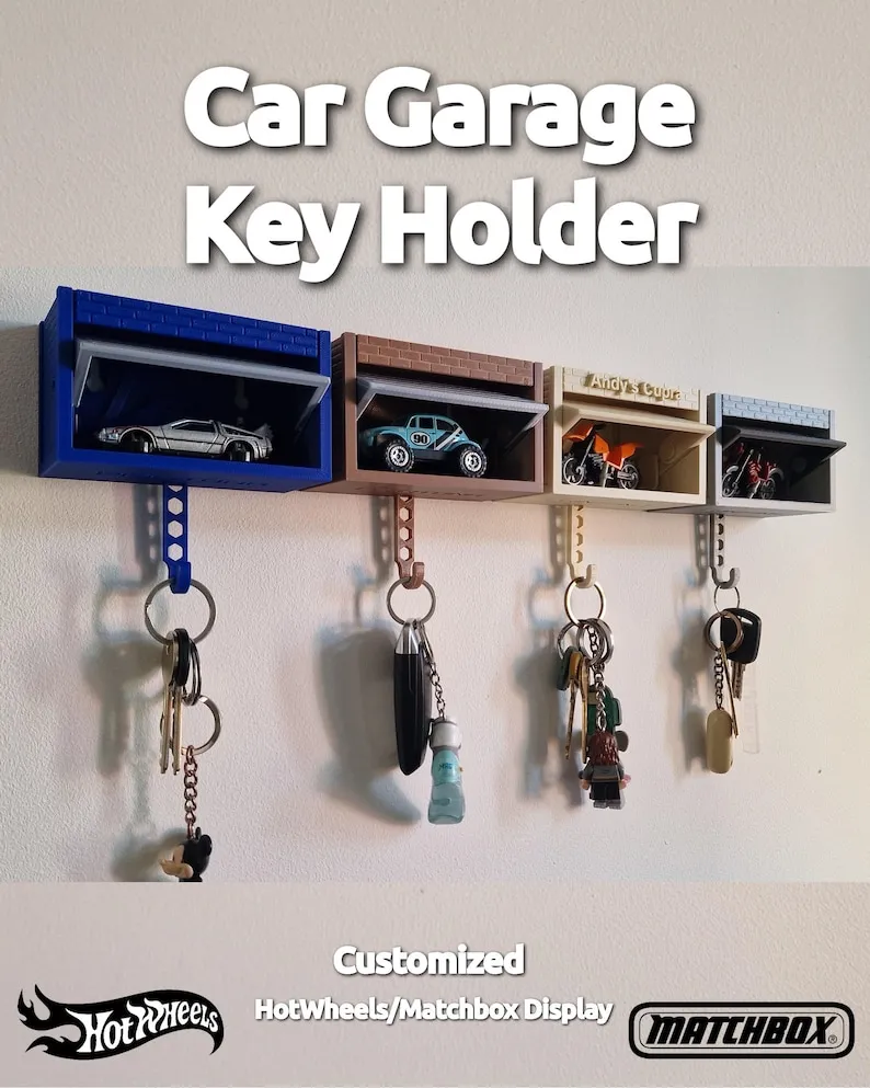 Key Holder For Wall Car Garage Key Holder With Opening Door Car Garage With Open