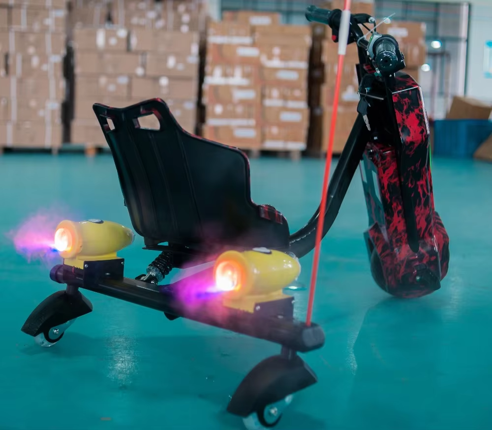 Kids Electric 360 Degree Drifting Trike Bike Drifter Scooter New Smoke Features