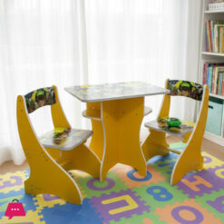 Kids Study Table Wooden Table Chair High Quality 2-Chair 1-Table
