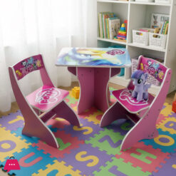 Kids Study Table Wooden Table Chair High Quality 2-Chair 1-Table