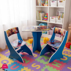 Kids Study Table Wooden Table Chair High Quality 2-Chair 1-Table