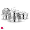 Korkmaz Astron 8 Pcs Cookware Set | Stainless Steel Pots and Pans Set