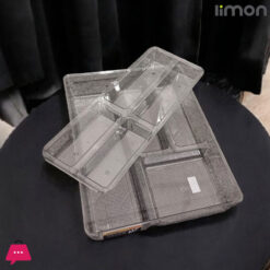 Limon 2-Floor Transparent Plastic Double Cutlery Tray