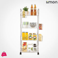Limon 3 &Amp; 4 Tier Clear Acrylic Smart Trolley
