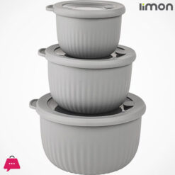 Limon Food Container Round With Vented Lid Set Of 3