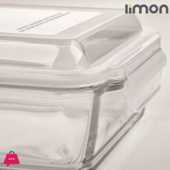 Limon Glass Baking Tray With Lid Rectangular Baking Dish 1.4 Liter - Iran Made