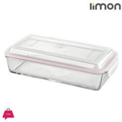 Limon Glass Baking Tray With Lid Rectangular Baking Dish 1.4 Liter - Iran Made