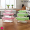 Limon Glass Container 3 Pcs Set With Plastic Lid