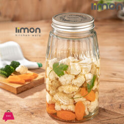Limon Glass Jar with Steel Lid - Iran Made