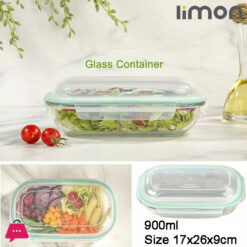 Limon Glass Serving & Storage Oval Food Container 900-ML