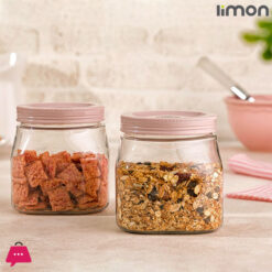 limon Glass Square Pet Spice Jar 800ml