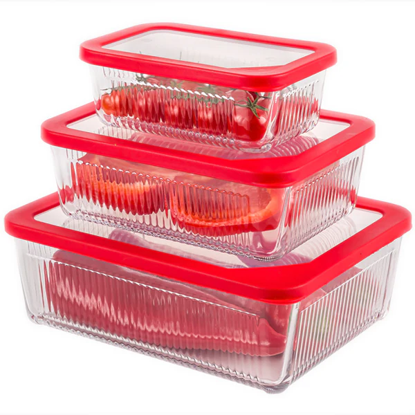 Limon Rectangle Glass Container Microwave And Oven Safe