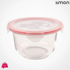 Limon Round Glass Bowl With Lid
