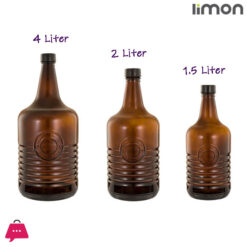 Limon Rustic Glass Brown Bottle