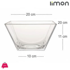 Limon Square Glass Serving Bowl 1200Ml