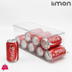 Limon Stackable Soda Can Organizer with Lids, Refrigerator Organizer 1-Pcs
