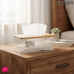 Limon Wood Top Tissue Box