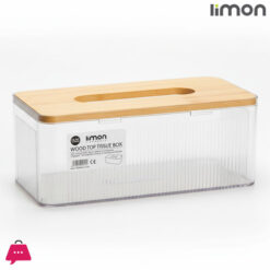 Limon Wood Top Tissue Box