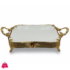 Luxurious Golden Ornate Serving Dish Porcelain