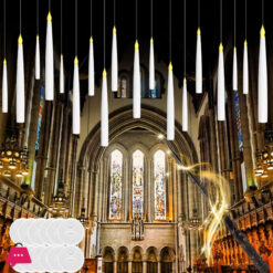 Magic Glowing Candles Set With Sensor Control Stick Flameless Flying Candle with LED Magic Wand