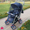 Mama Love 3 Position Baby Stroller in Blue with Net